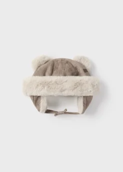 BOY Mayoral Newborn Suede Hat with Ears