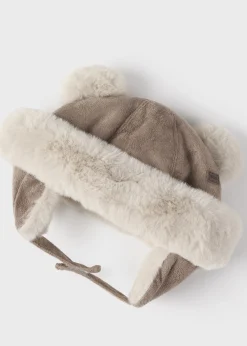 BOY Mayoral Newborn Suede Hat with Ears