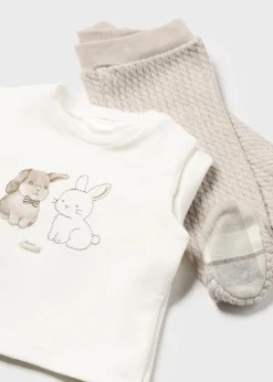 BOY Mayoral Newborn Sweater and Footed Pant Set
