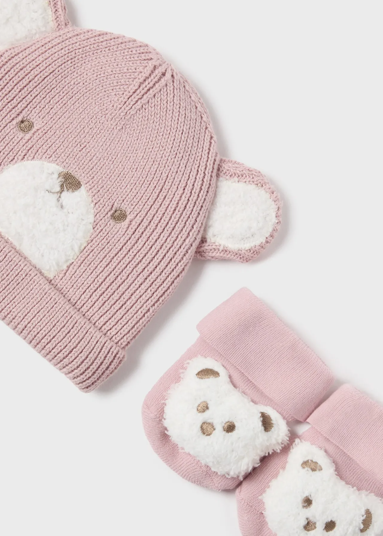 Mayoral Newborn Teddy Hat and Socks Set