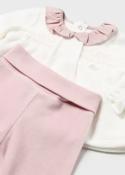 Mayoral Newborn T-Shirt and Footed Pant Set