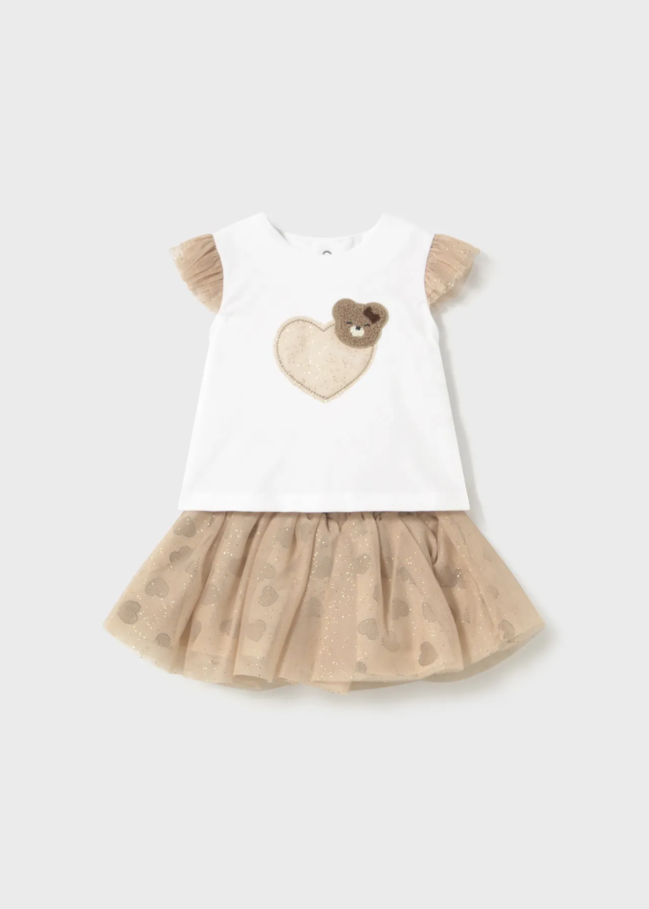 Mayoral Newborn Tulle Skirt and T-Shirt Set