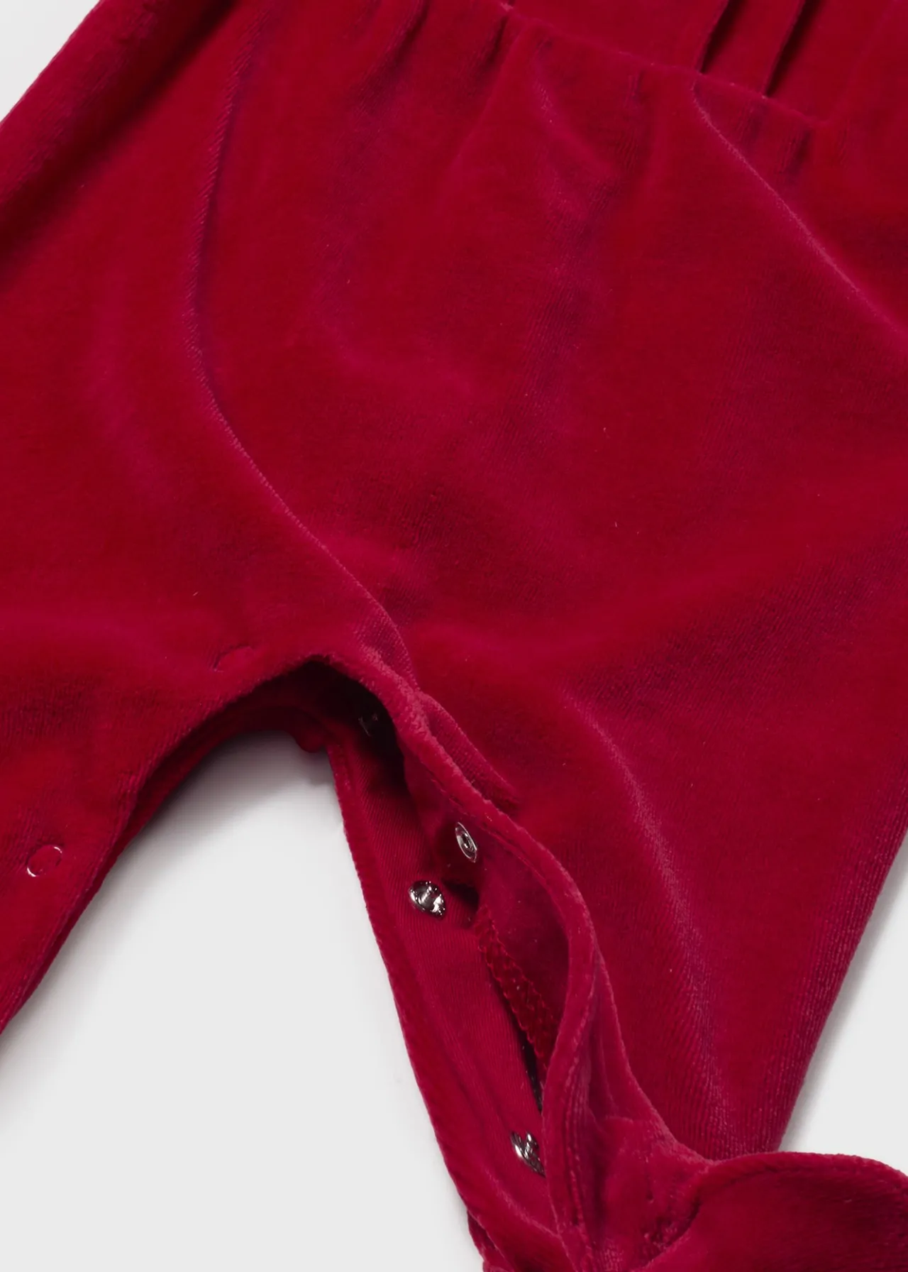 Mayoral Newborn Velour One-Piece with Collar