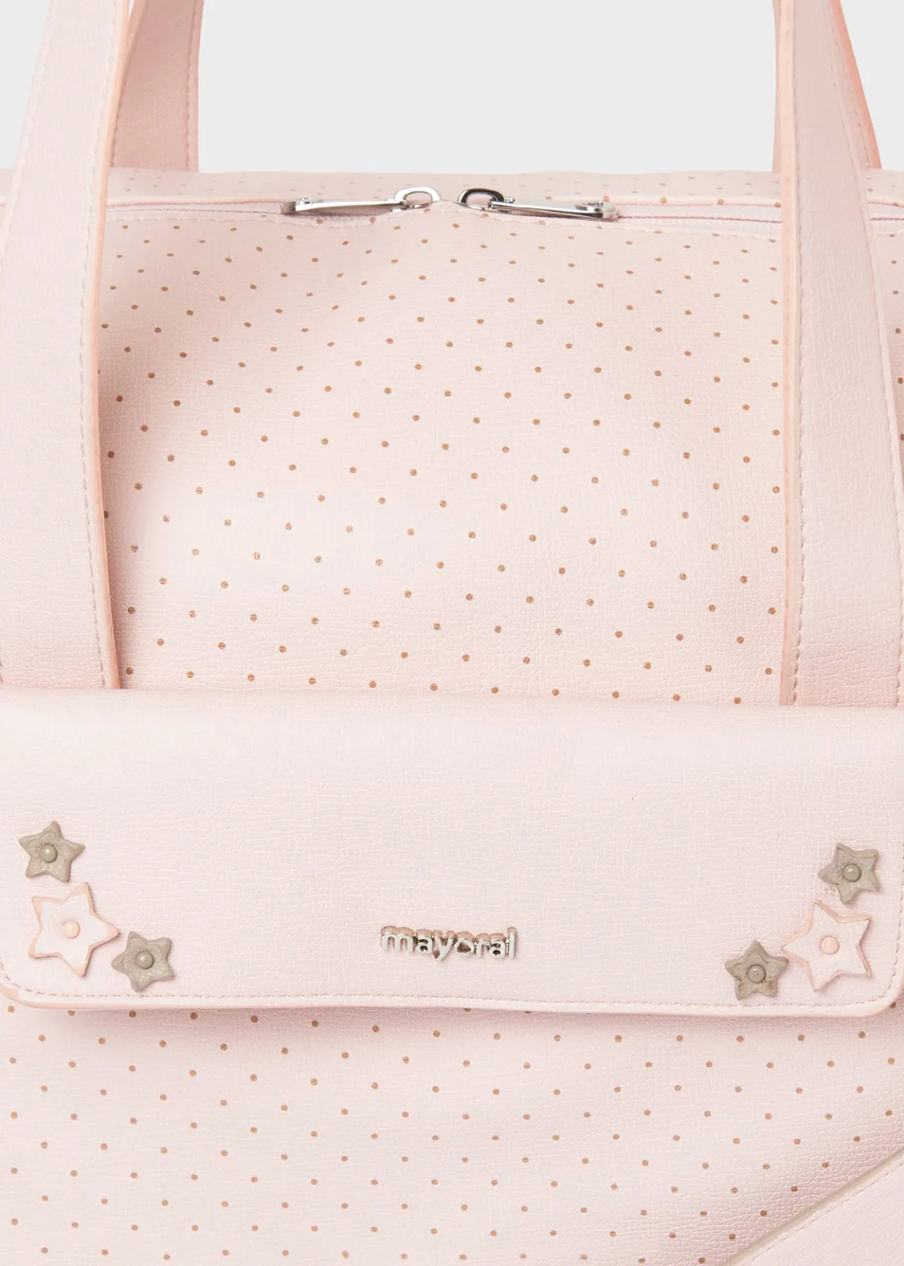 Mayoral Polka Dot Diaper Bag with Matching Pacifier Case