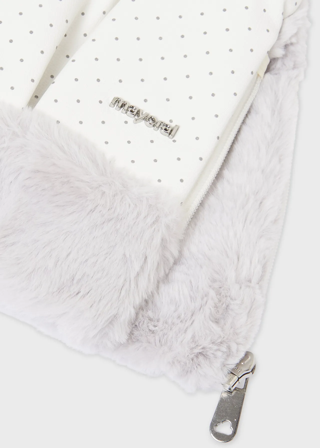 Mayoral Polka dots baby stroller mittens