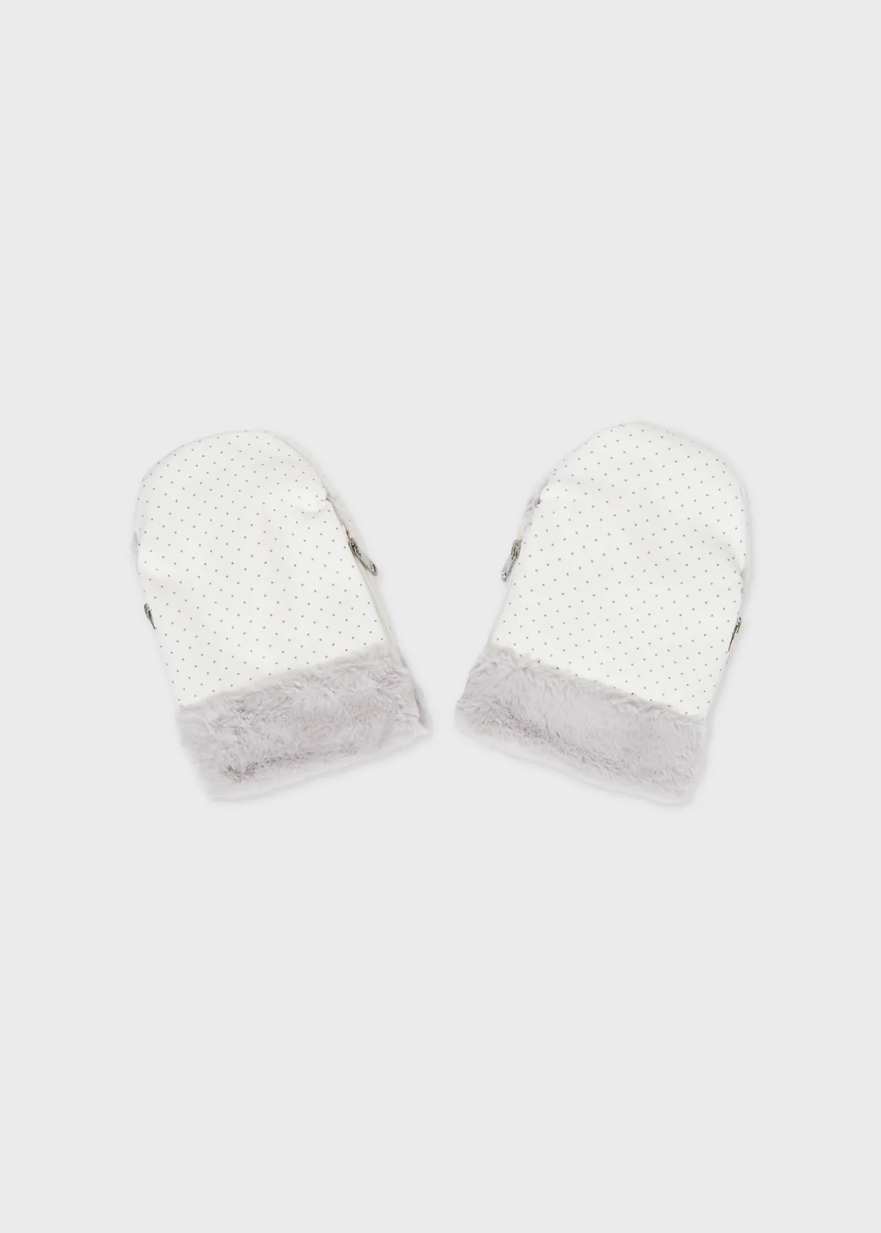 Mayoral Polka dots baby stroller mittens