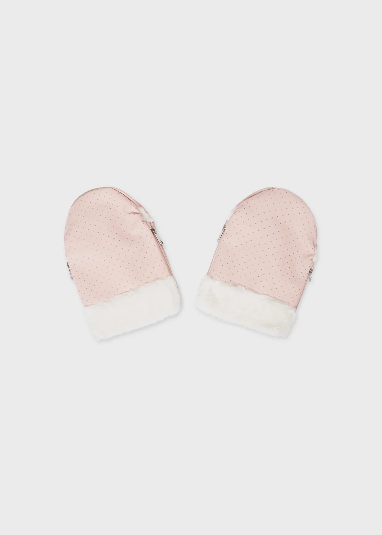 Mayoral Polka dots baby stroller mittens