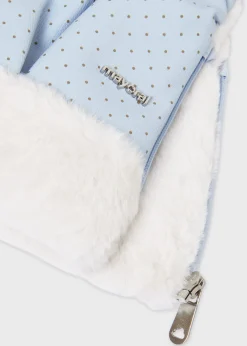 Mayoral Polka dots baby stroller mittens