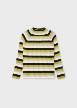 Mayoral Rib-knit mock turtleneck top girls