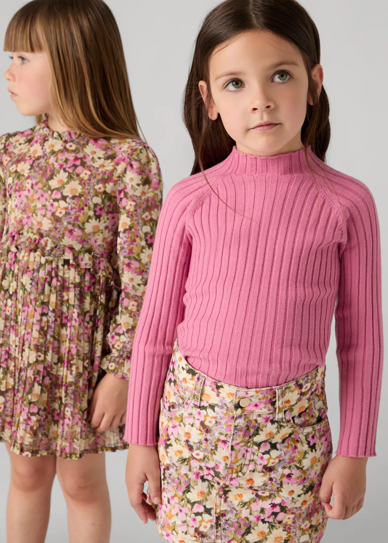 Mayoral Rib-knit mock turtleneck top girls