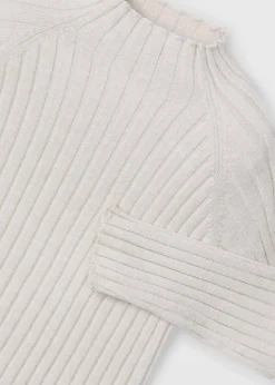 Mayoral Rib-knit mock turtleneck top girls